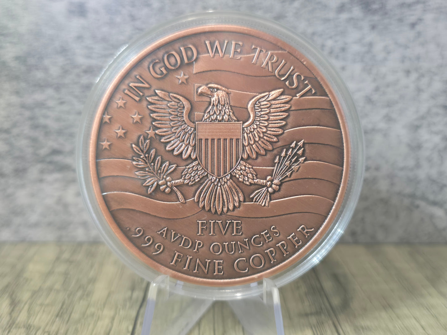 USA American Bald Eagle 5oz Coloured Copper