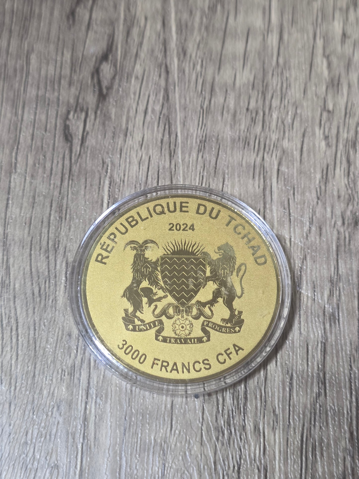 Tasmanian Devil 1/200th gold, 3000 Francs Tchad 2024