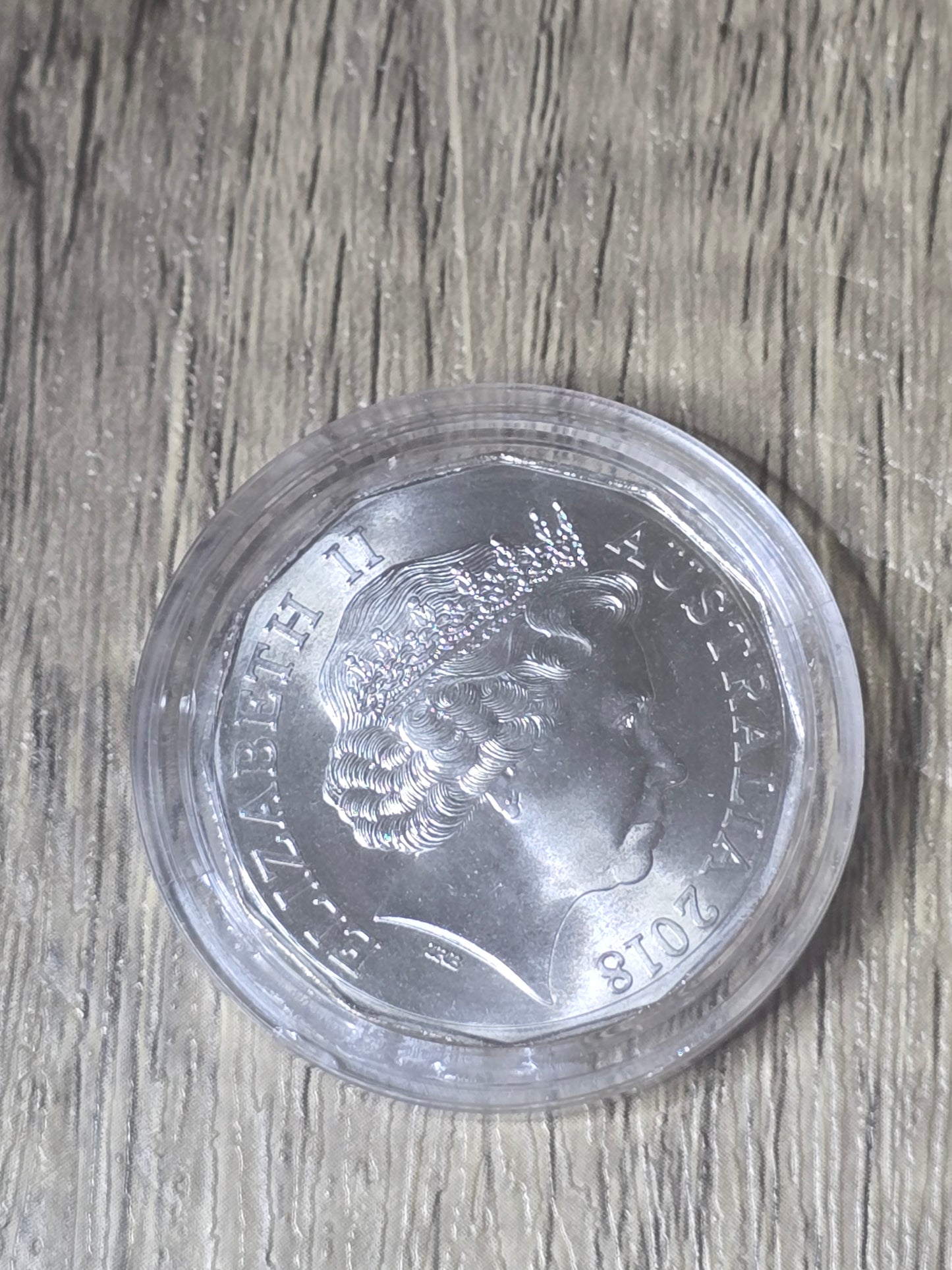 ACDC 45 years of Thunder coloured 50c 2018 (Single Coin Only)
