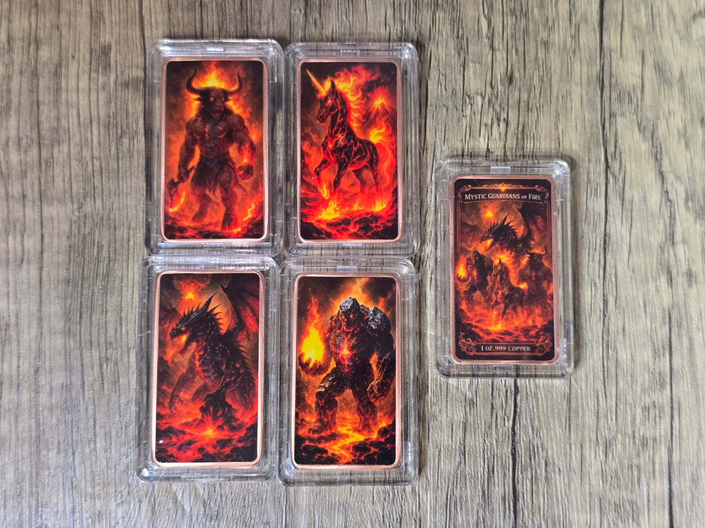 Mystic Guardians of Fire 1oz copper (set of 4)