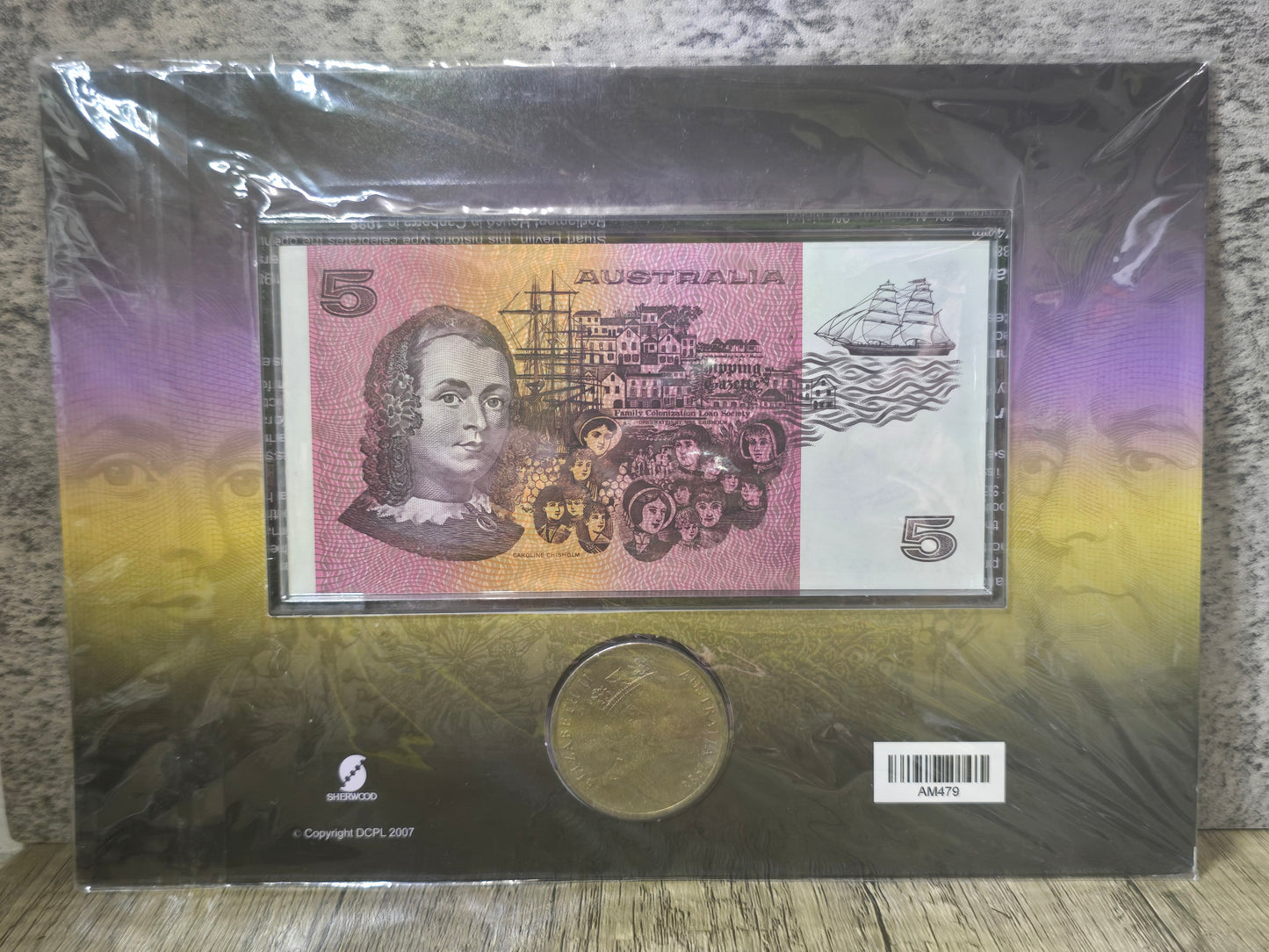 Sherwood Last $5 Note / First $5 coin folio, limited edition pack