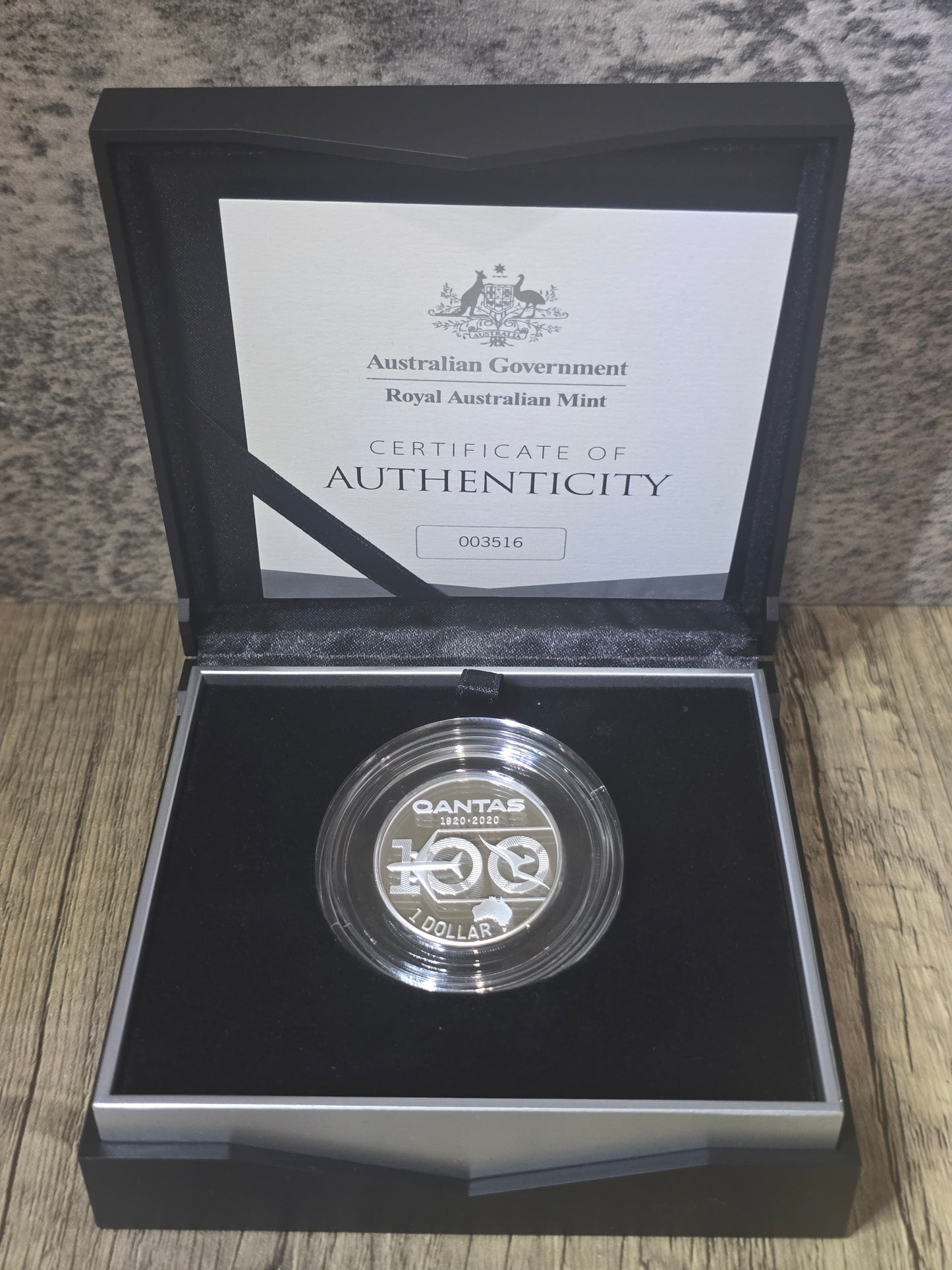 QANTAS $1 silver 1/2oz proof