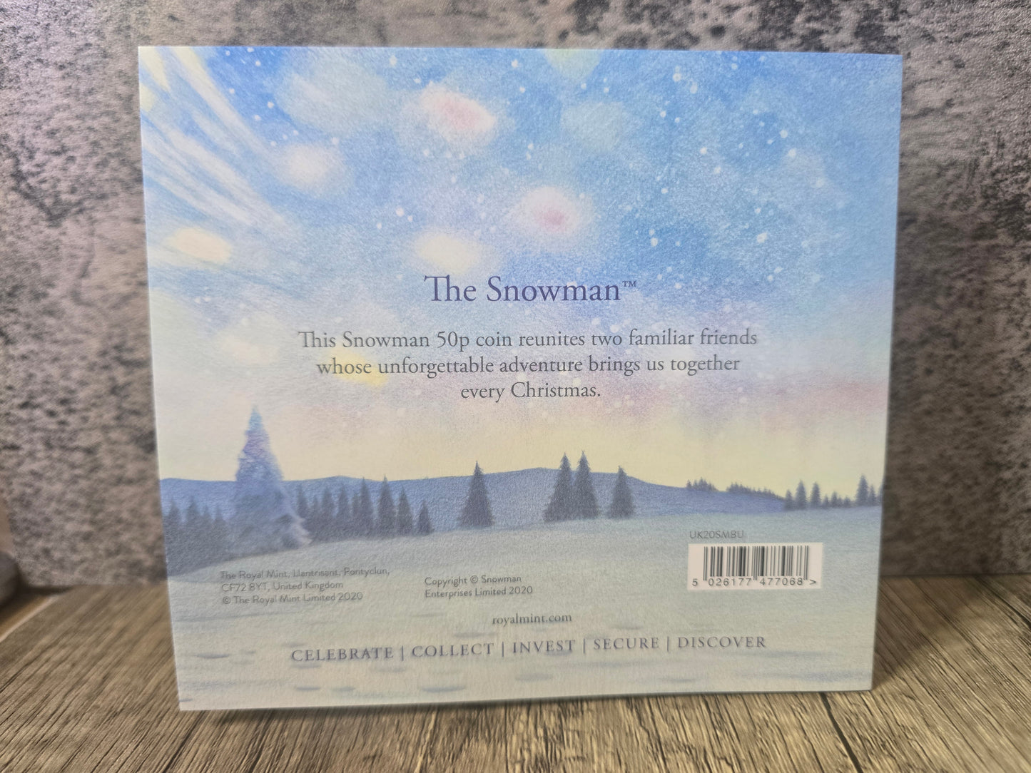 Snowman 50p Chistmas Card Edition UNC 2020