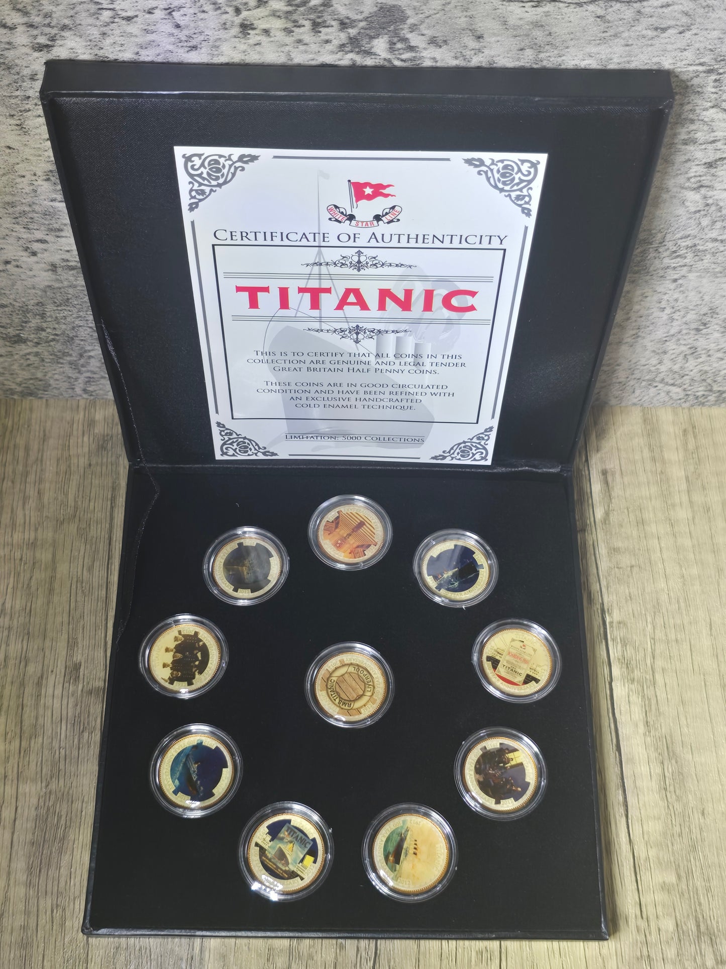 Titanic, Enamelled Half Penny Set