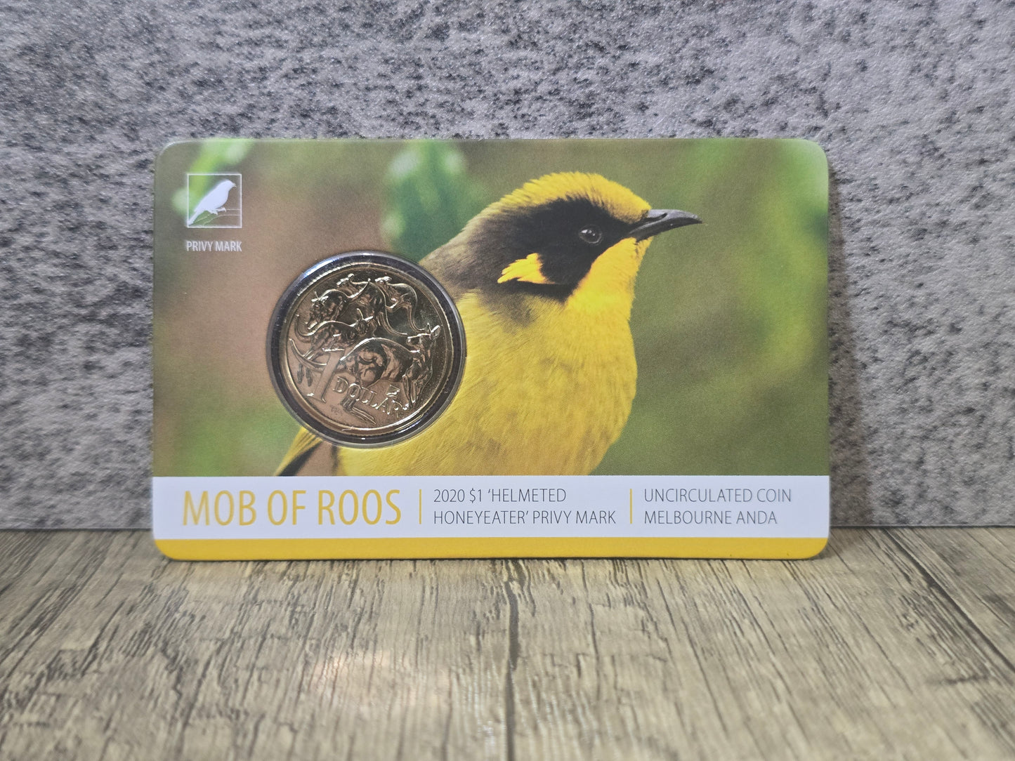 Mob of Roos $1 Helmeted Honey Eater Privy, Melbourne ANDA 2020