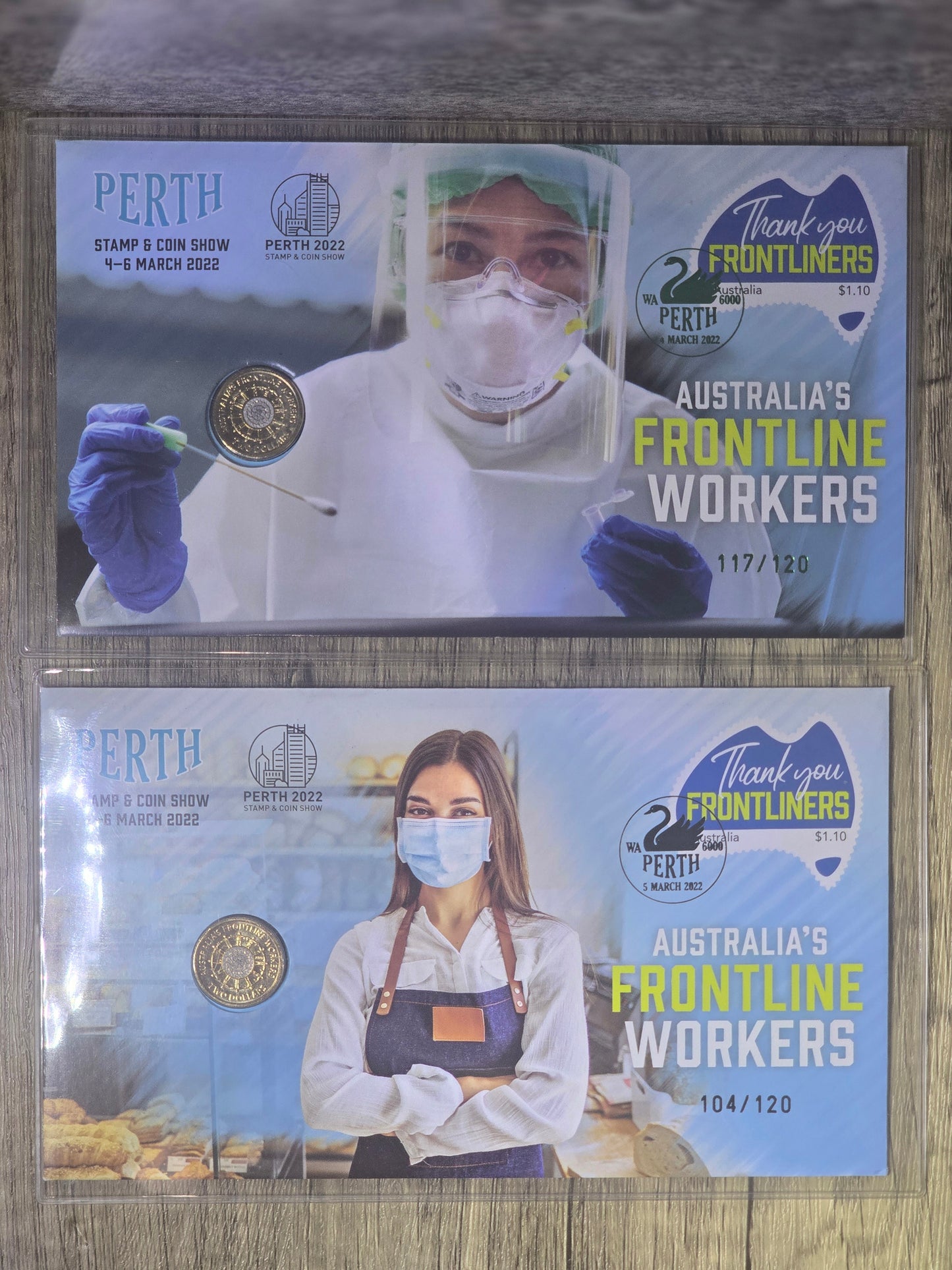 Frontline Workers $2 PNC Perth Coin Show 2022 (pair)