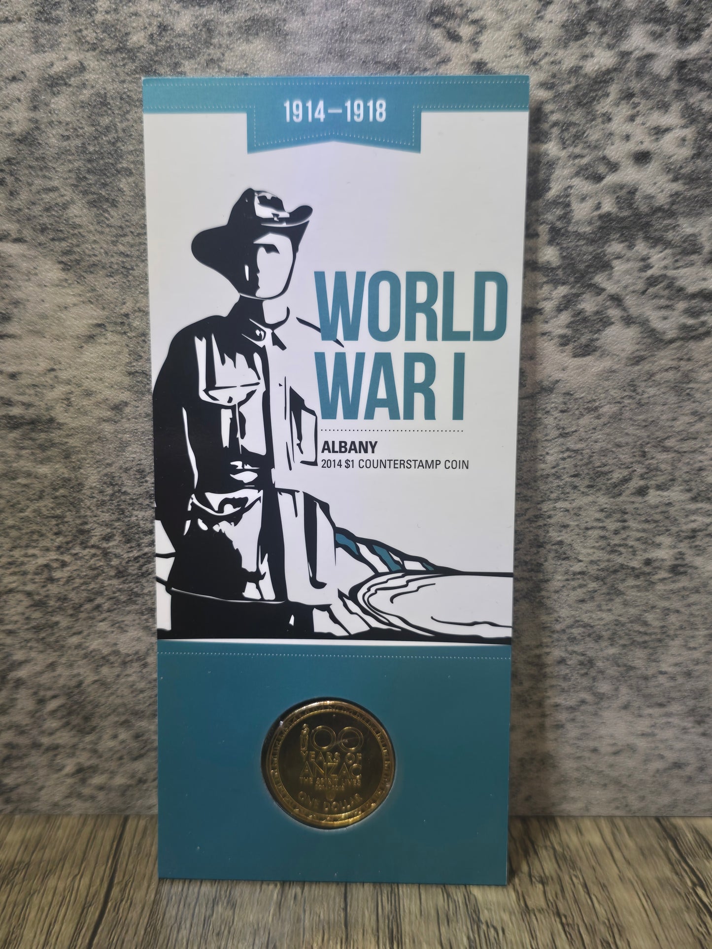 2014 $1 ANZAC Counterstamp Pair, Shrine of Remembrance & Albany