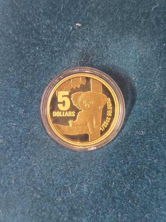 Kip Koala, Fair Dinkum $5 1/25th gold proof 2008