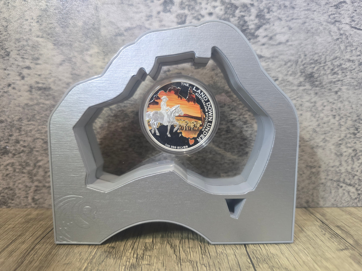 Land DownUnder, Australian Stockman 1oz proof 2013