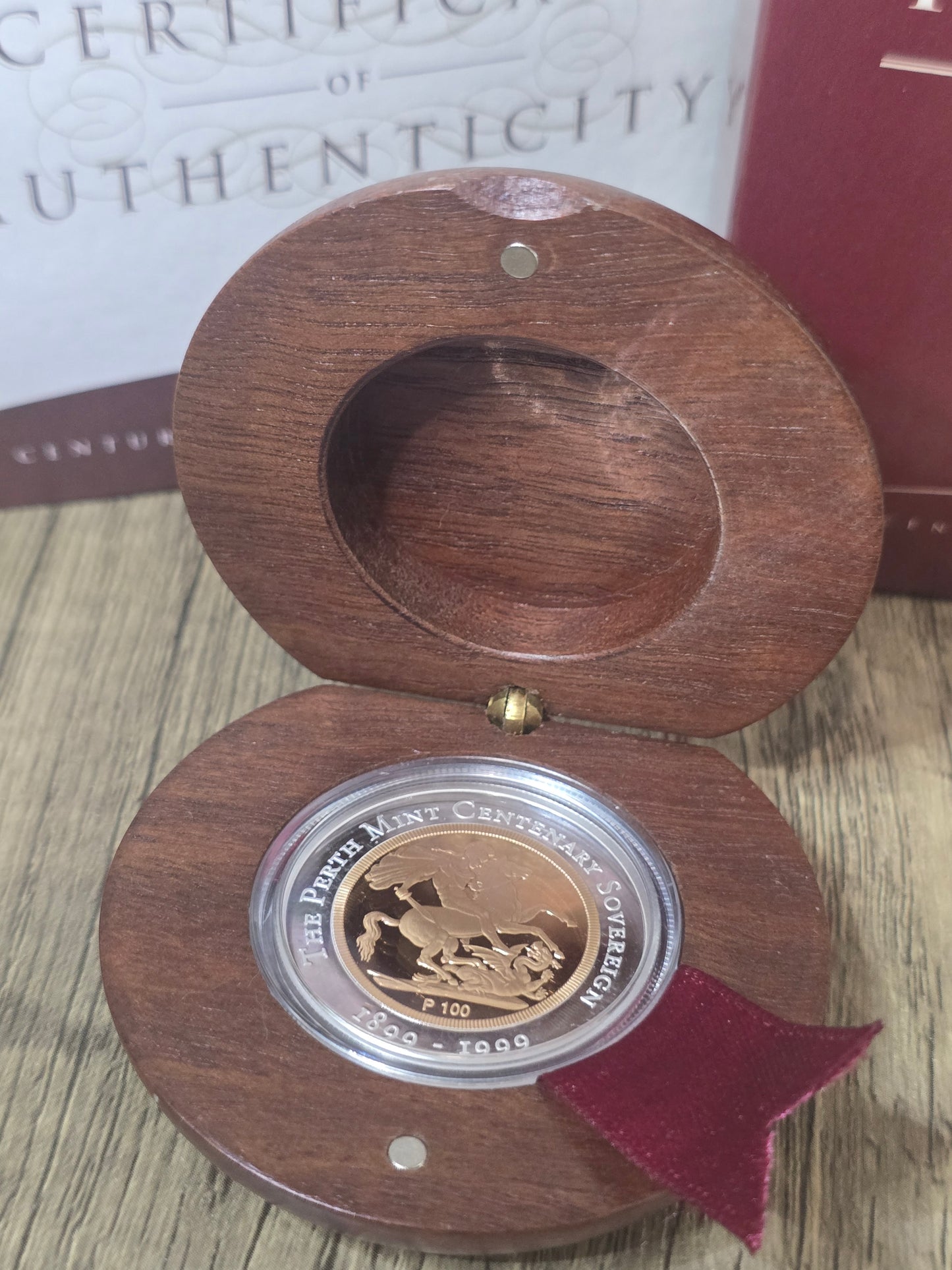 Centenary Sovereign Proof Issue, P-100 Date, Perth Mint 1999