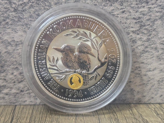 Kookaburra 2oz Sovereign Veilhead Privy NAA Sydney 1994