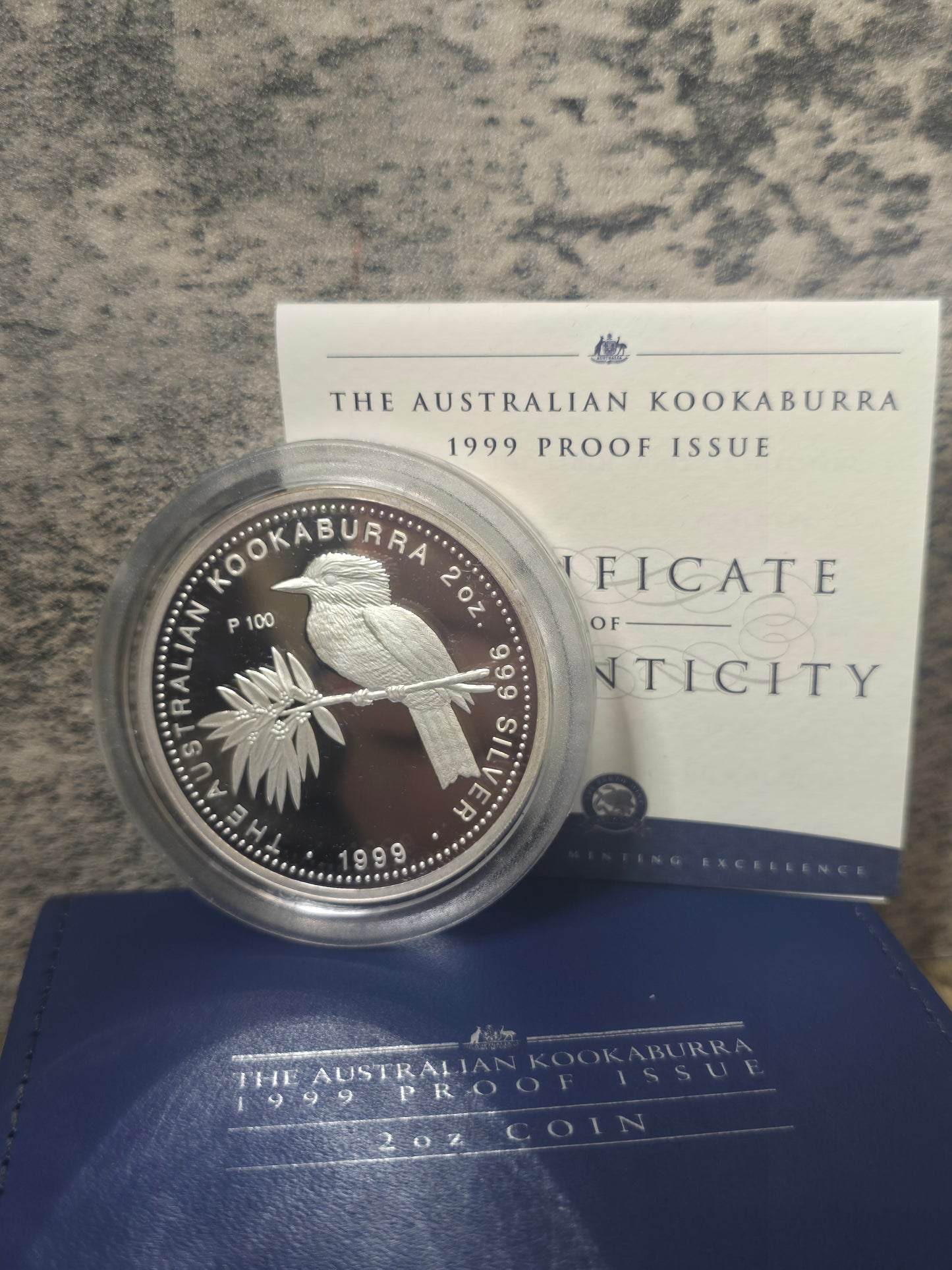Kookaburra 2oz Proof P1-100 Privy 1999