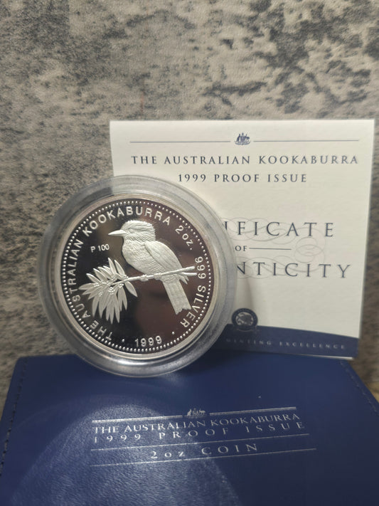 Kookaburra 2oz Proof P1-100 Privy 1999