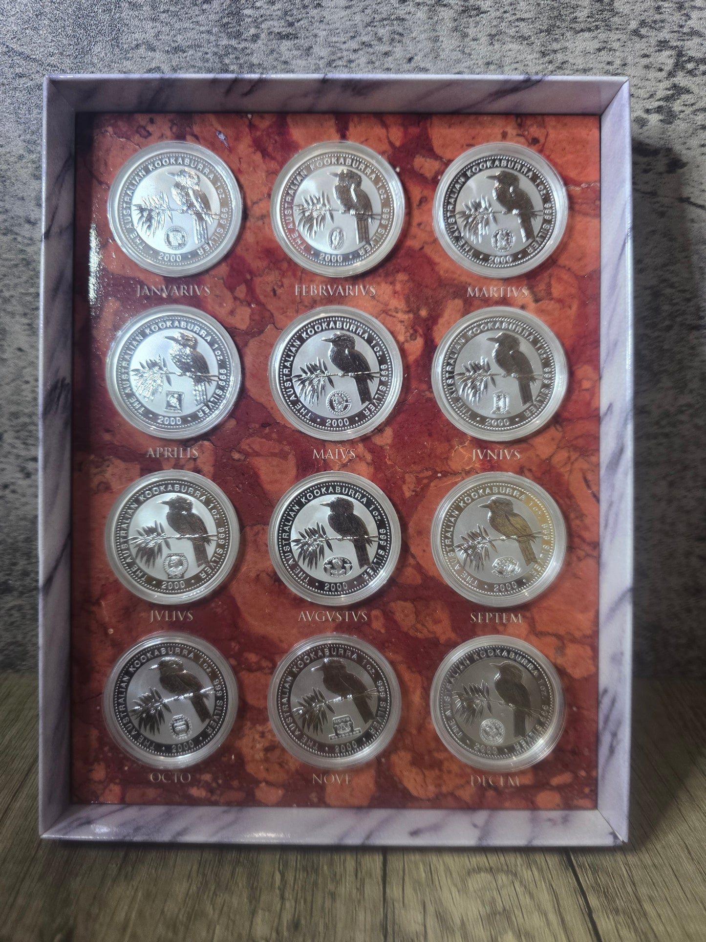 Kookaburra Millennium Calendar 12oz set, 2000