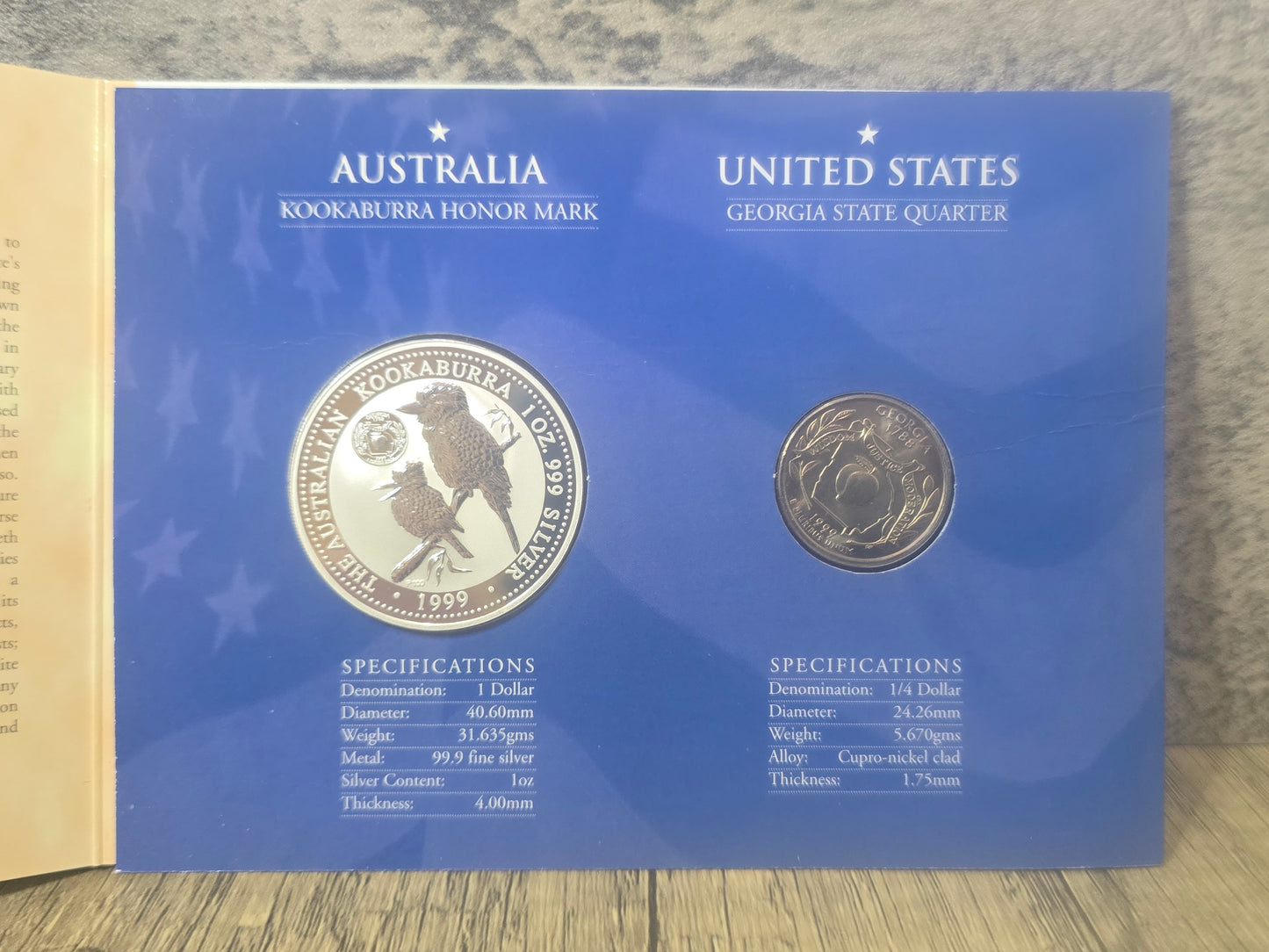 Kookaburra 1oz Honor Mark Collection, Georgia USA
