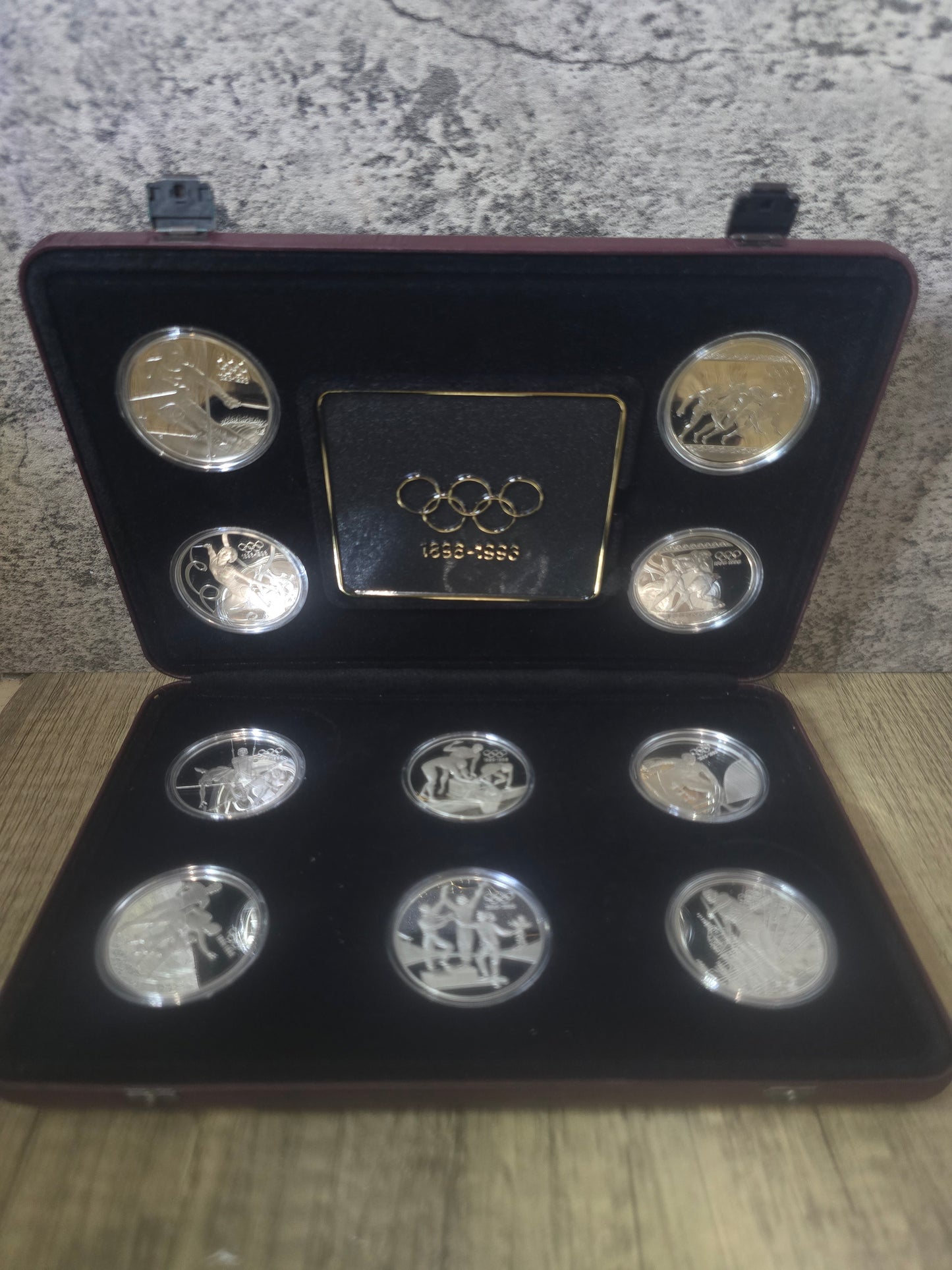 1993-1996 IOC Olympic Centenary, 10oz silver proof coin set