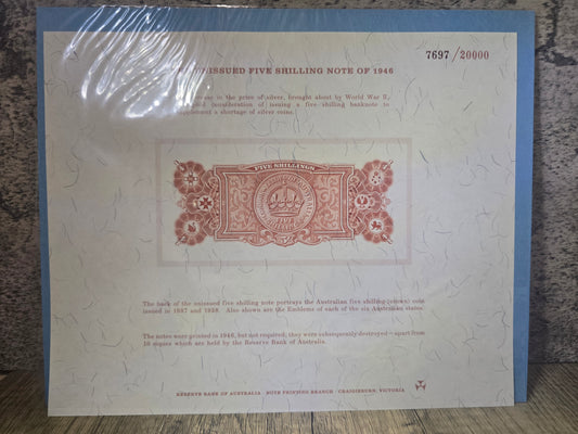 Five Shillings 5/- Banknote Vignette