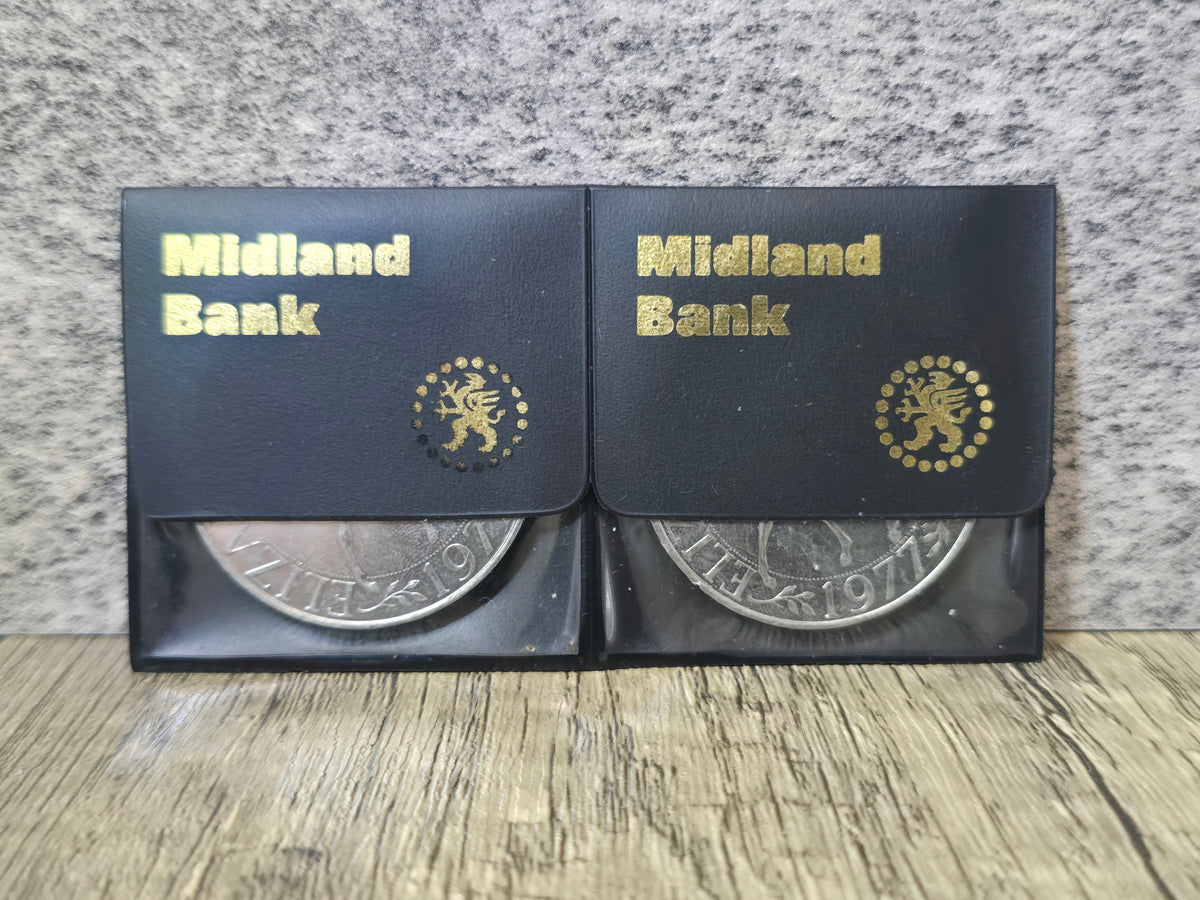 Midland Bank 1977 Crown Wallet (2 coins)