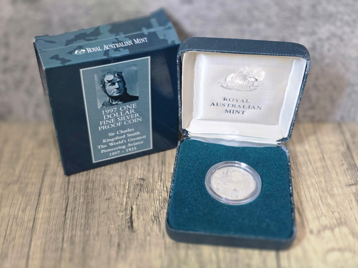 1997 Sir Charles Kingsford Smith $1 Silver Proof