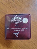 1982 Commonwealth Games Brisbane $10 Silver UNC