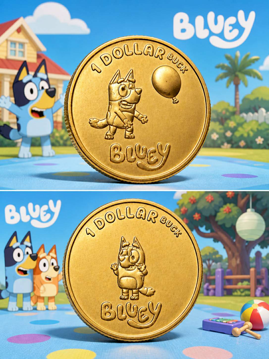 Bluey / Bingo DollarBucks UNC 2x$1 2024