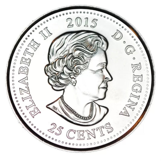 Canada 2015 Remembrance Red Poppy Quarter UNC