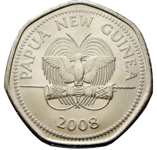 2008 Papua New Guinea 50 Toea 35th Anniversary of Banking UNC