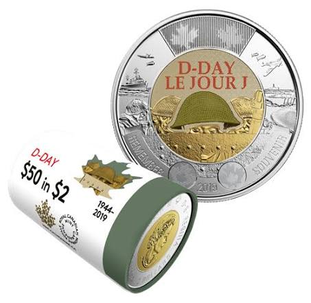Canada 2019 D-Day $2 UNC
