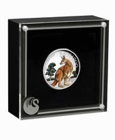Kangaroo High Relief Coloured 1oz 2023