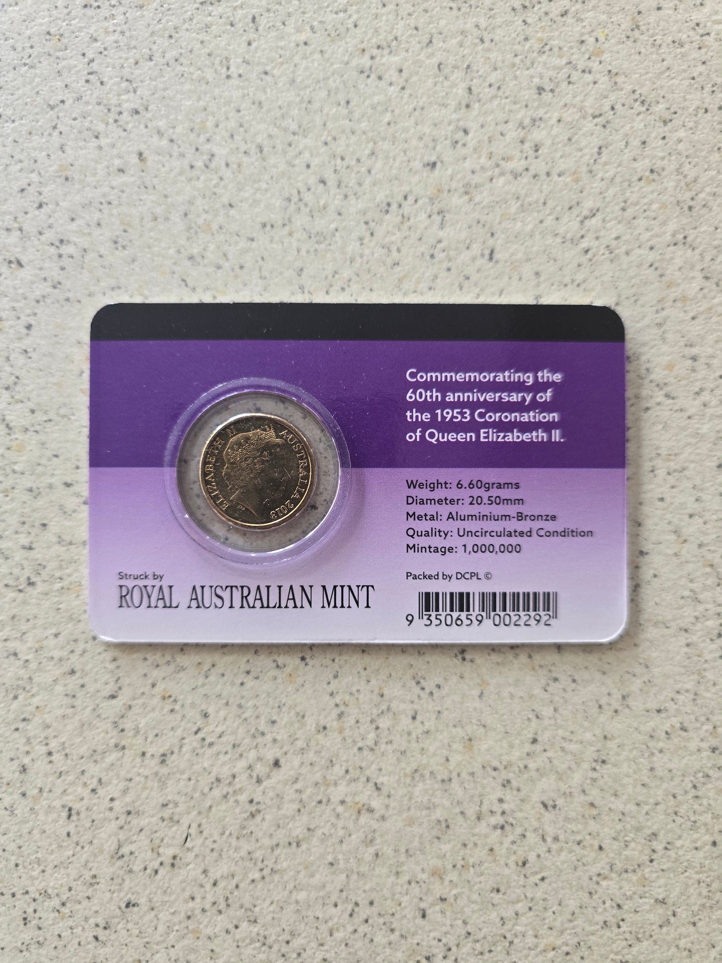 Queens Coronation 2013 $2 Downies Card