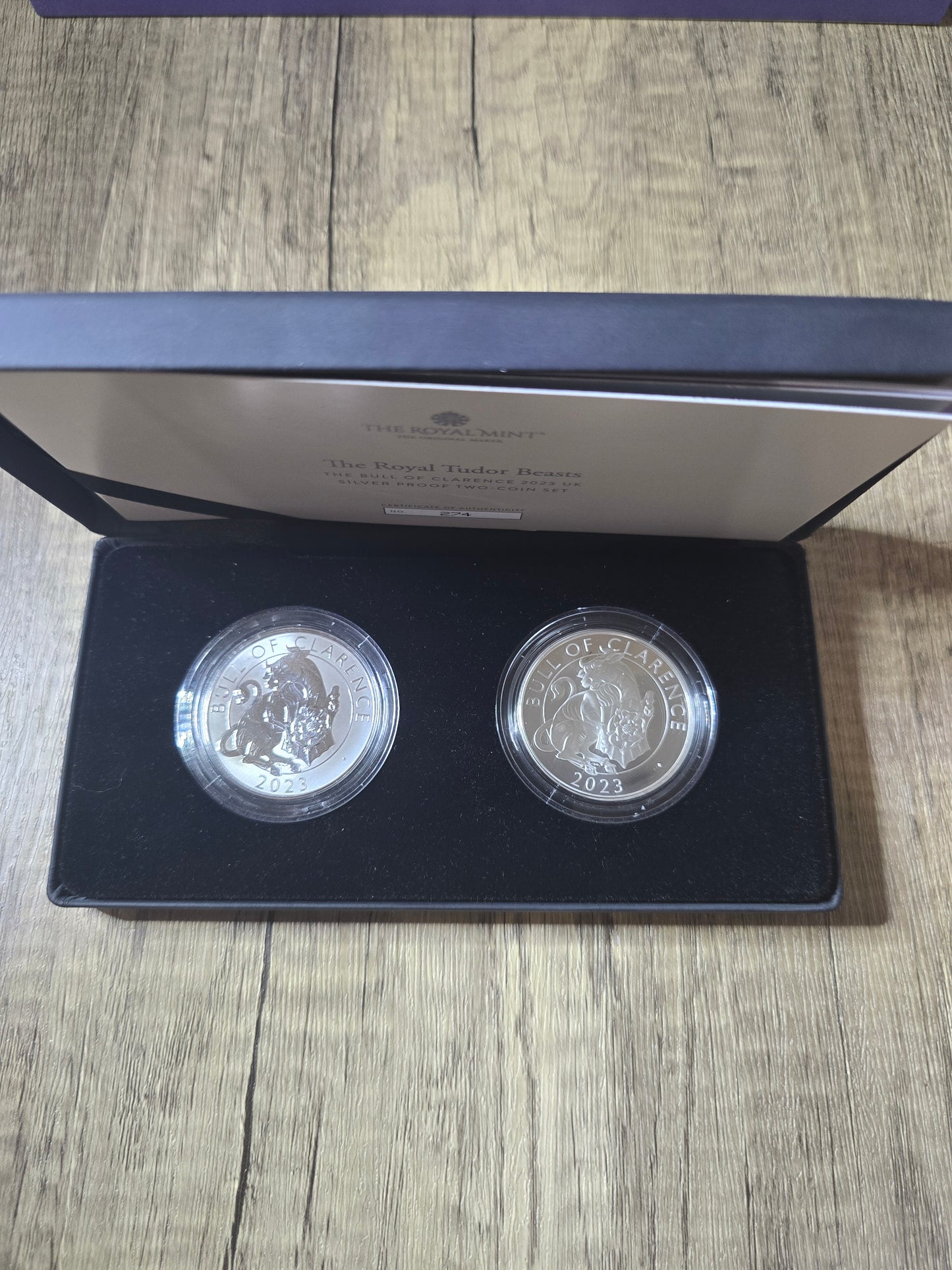 The Bull Of Clarance, Tudor Beasts 2023 Silver Proof Set (2 x 1oz)