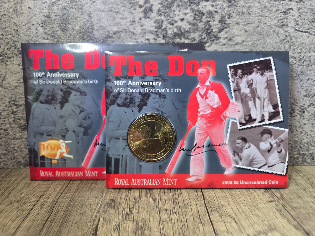 The Don, 100th Anniversary of Bradmans Birth, $5 AlBr 2008
