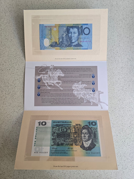 $10 NPA folio Embossed Cover, First-Last, 1993 issue