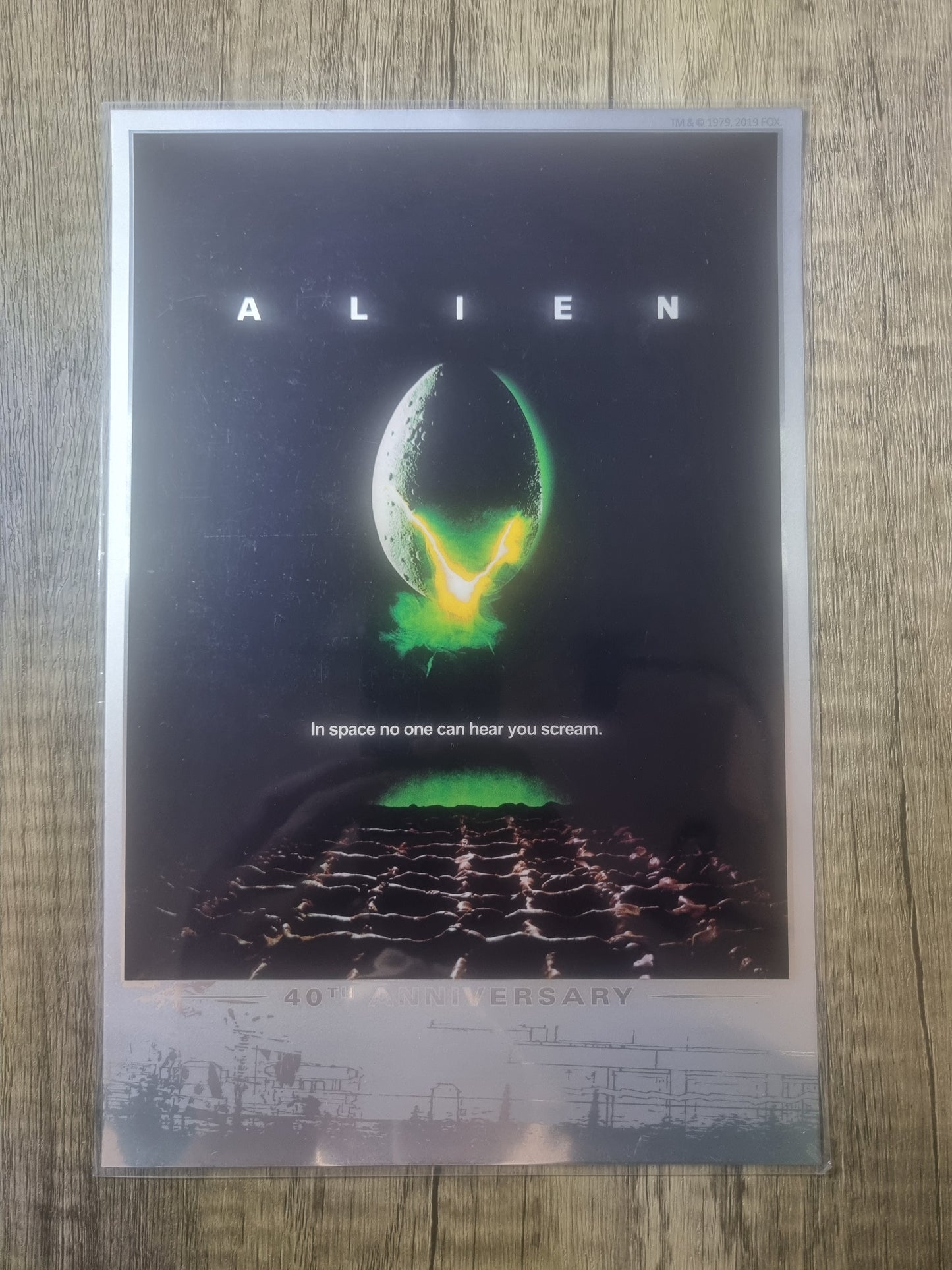 Aliens 40th anniversary 35g silver poster