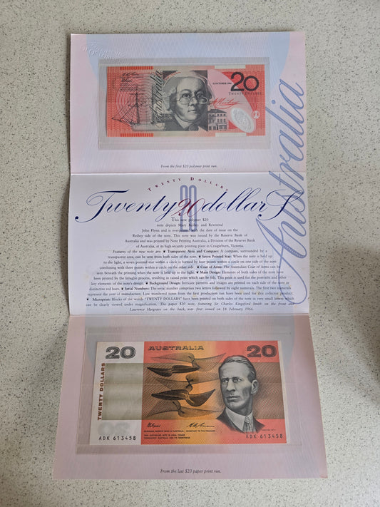 $20 folio Embossed Cover, NPA First-Last 1994 issue