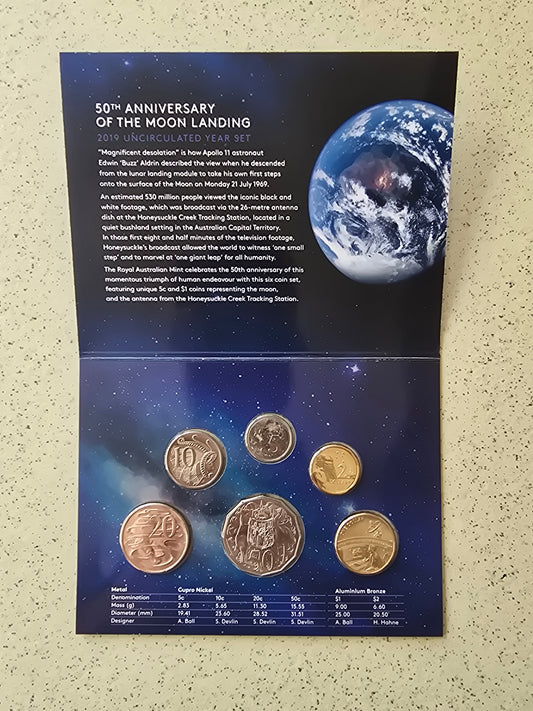 2019 Moon Landing 50th Anniversary Mint Set