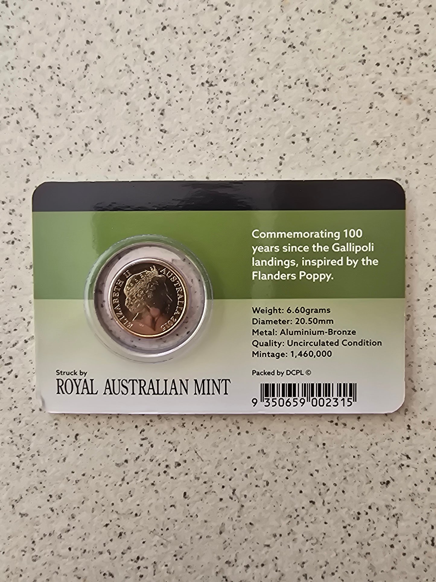 War Graves 2015 $2 Downies Card