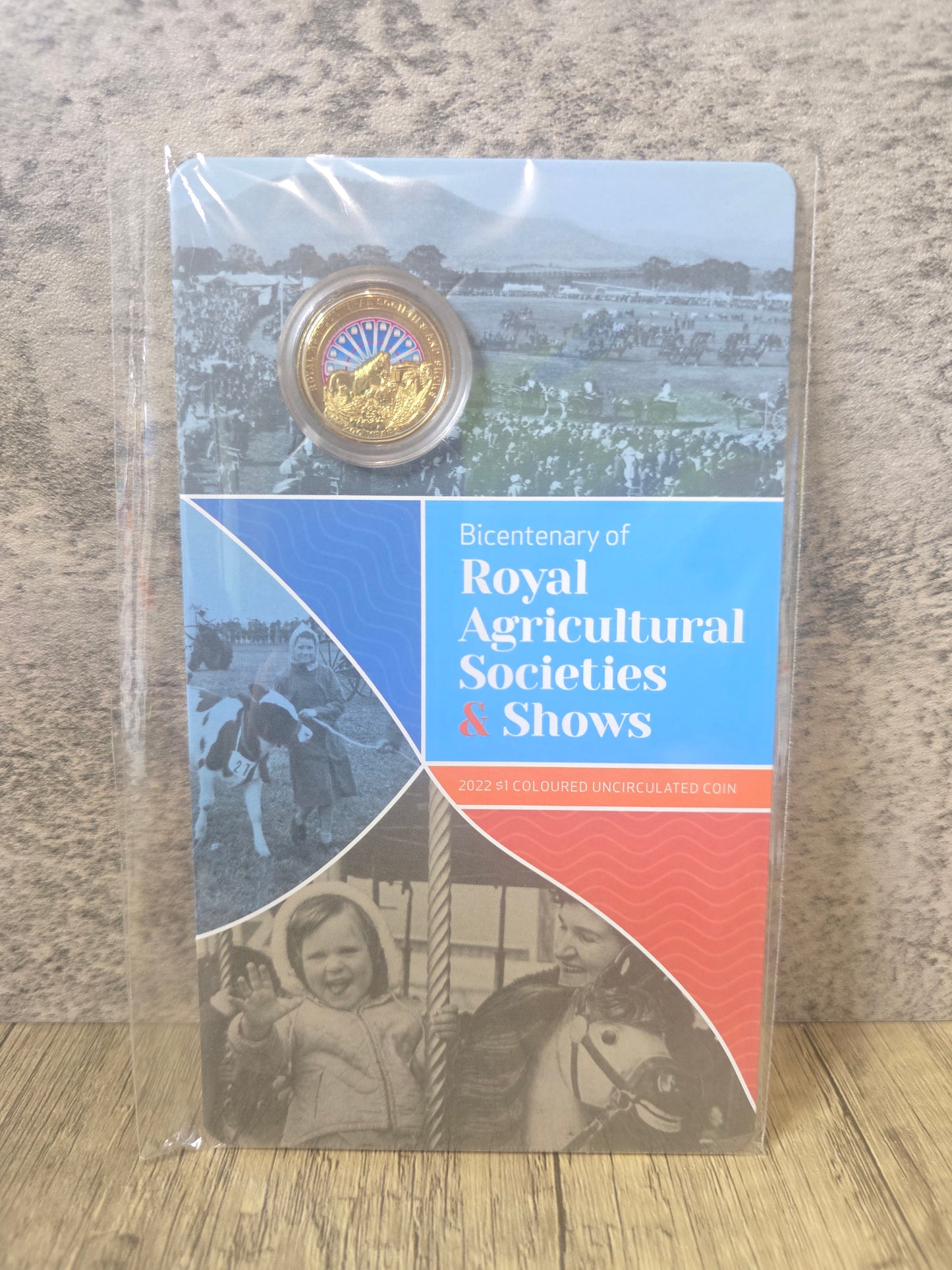 Royal Agriculture and Shows coloured $1 card