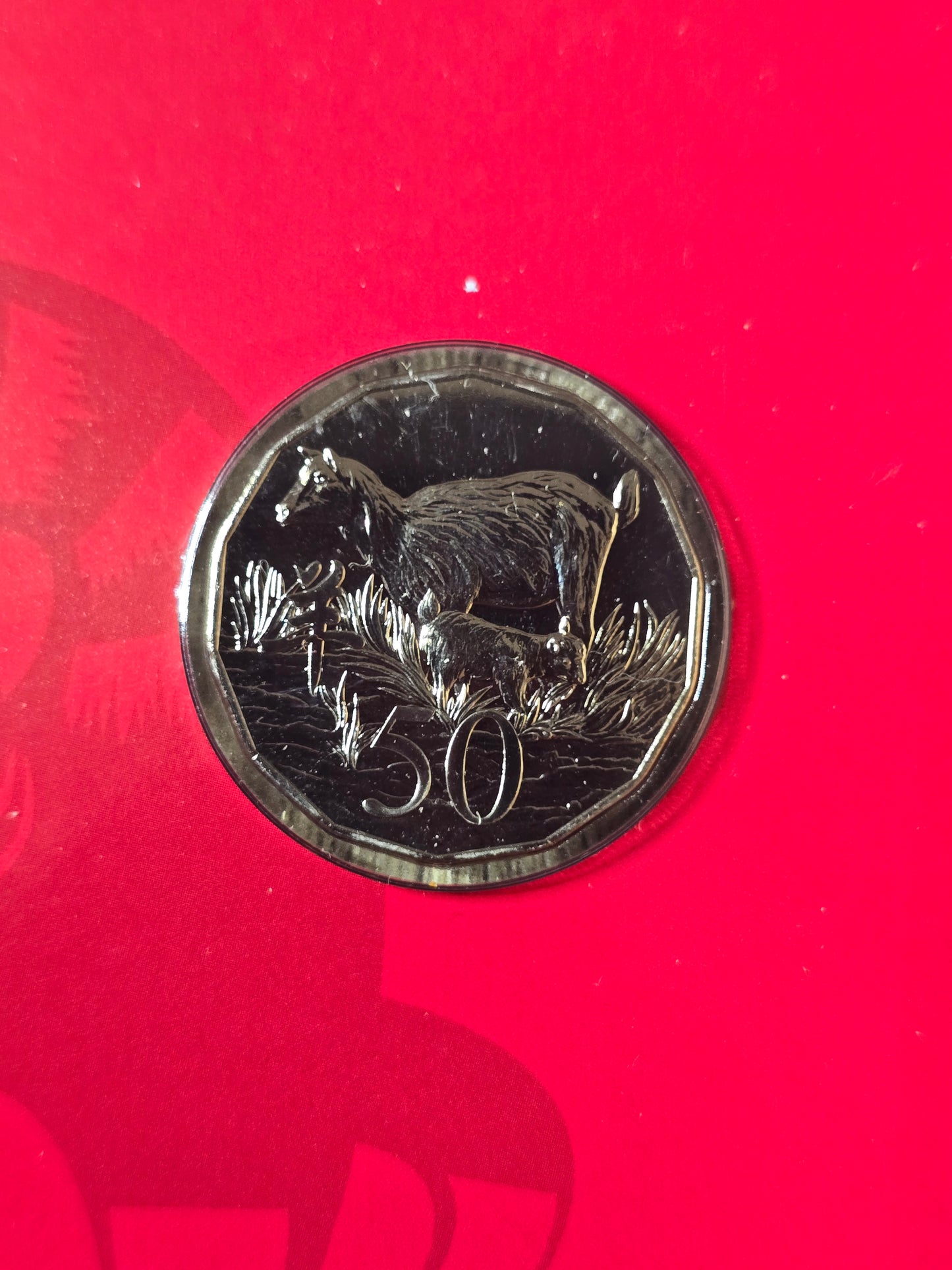 Lunar 50c Card - 2015 Goat (Tetra-Decagon Series)