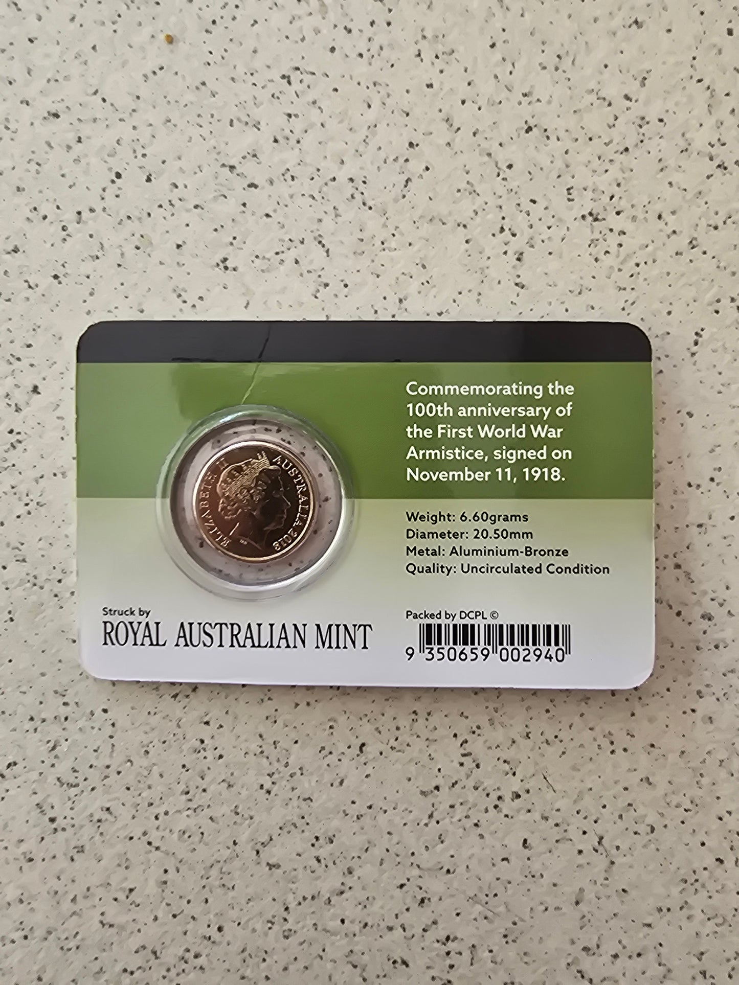 Armistice 2018 $2 Downies Card
