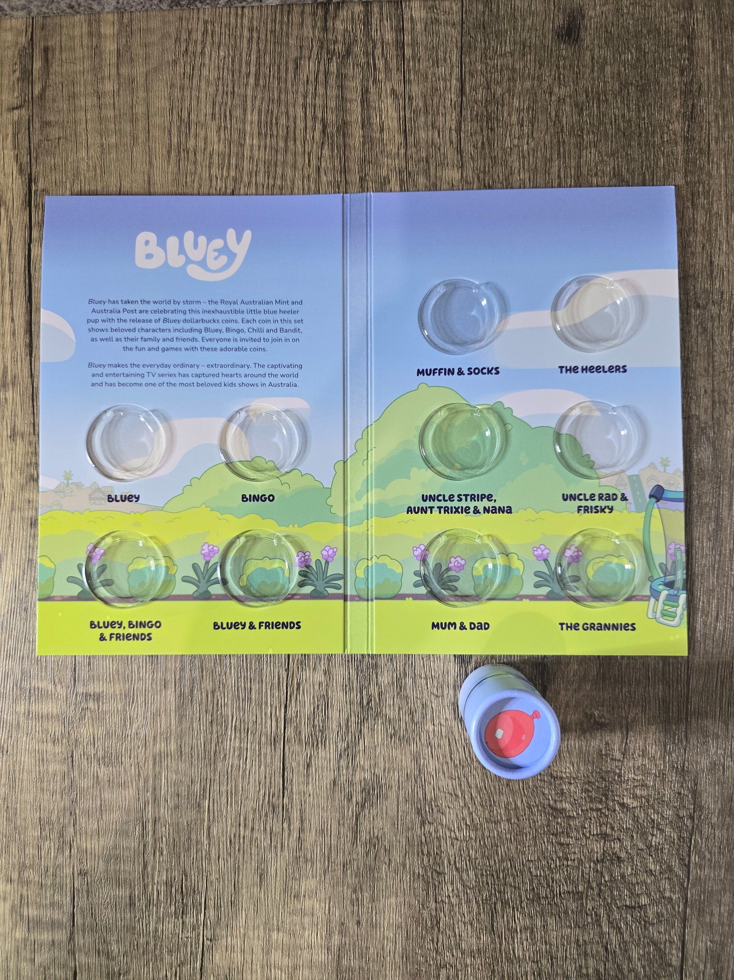 Bluey $1 Coin Set w/folder 2024 (opened in folder)
