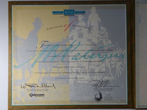 $10 Note Folder - 100 years of Waltzing Matilda (1895-1995) - Red Serial