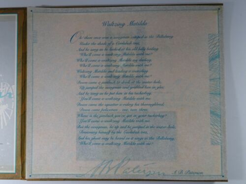 $10 Note Folder - 100 years of Waltzing Matilda (1895-1995) - Blue Serial