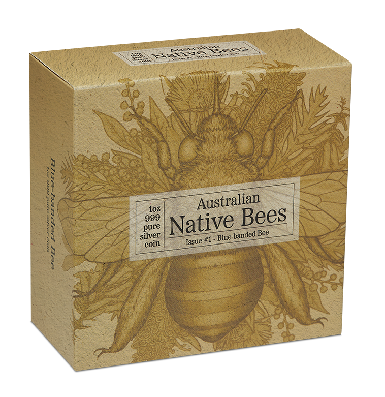 Blue Banded Bee 1oz Coloured Hologram