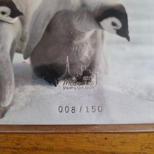 Emperor Penguins AAT Melbourne Stamp & Coin Show $1 PNC