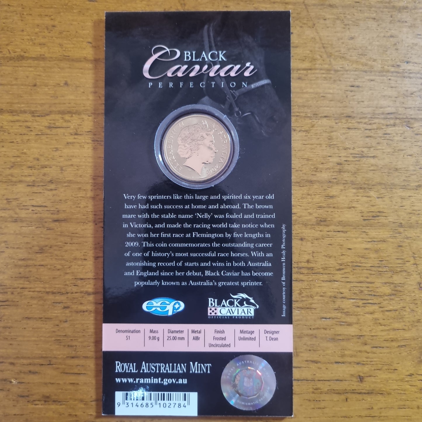 Black Caviar Coloured $1 2013