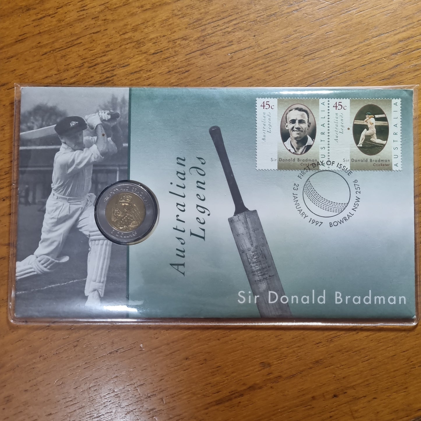 Donald Bradman Australian Legends BiMetallic $5 PNC 1997