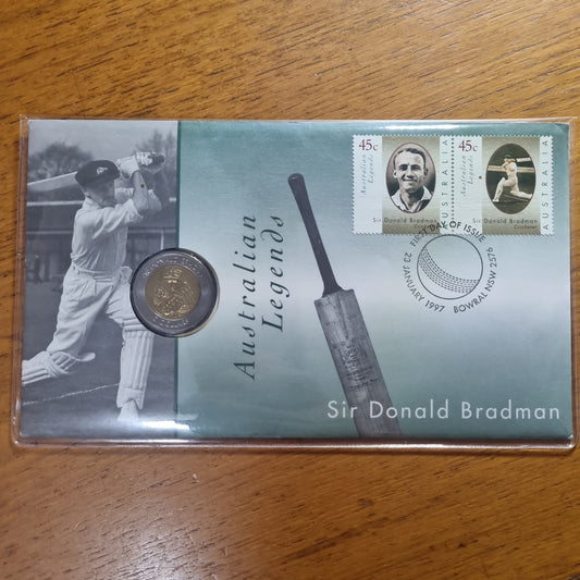 Donald Bradman Australian Legends BiMetallic $5 PNC 1997