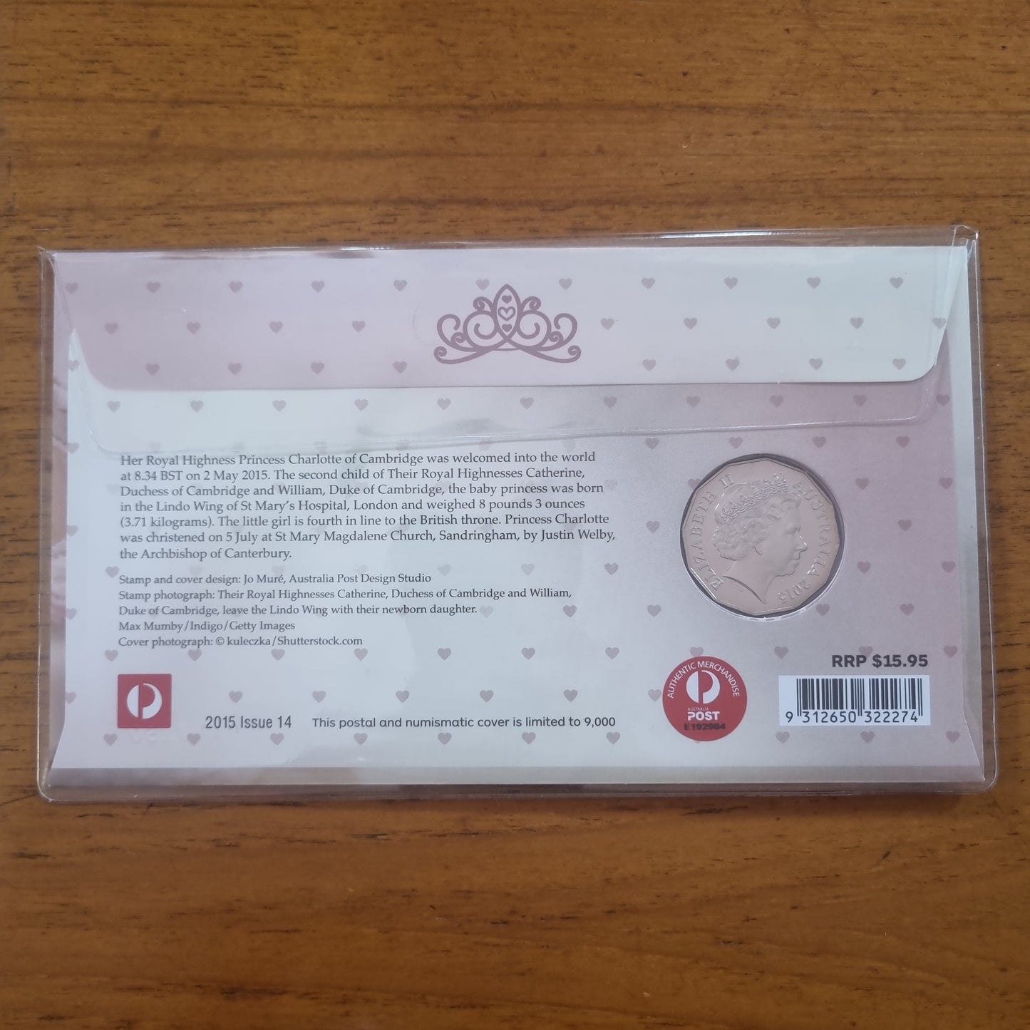 Princess Charlotte 50c APTA OVP PNC 2015