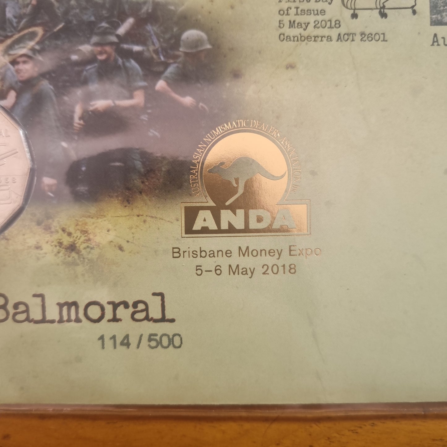 Coral and Balmoral 50c Brisbane ANDA PNC 2018